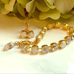 8mm Swarovski Crystal Elements Bracelet & Earrings